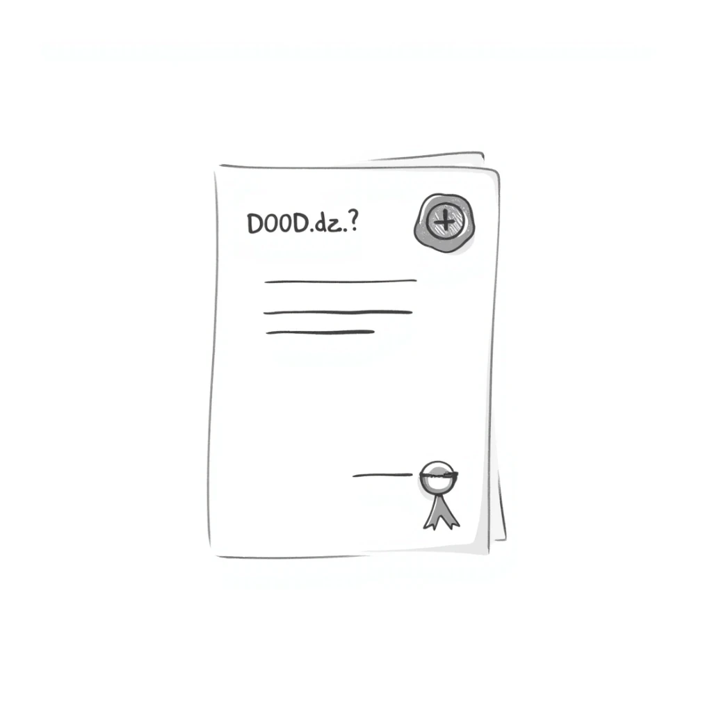 Document with official stamp or seal – business registration certificate sticker