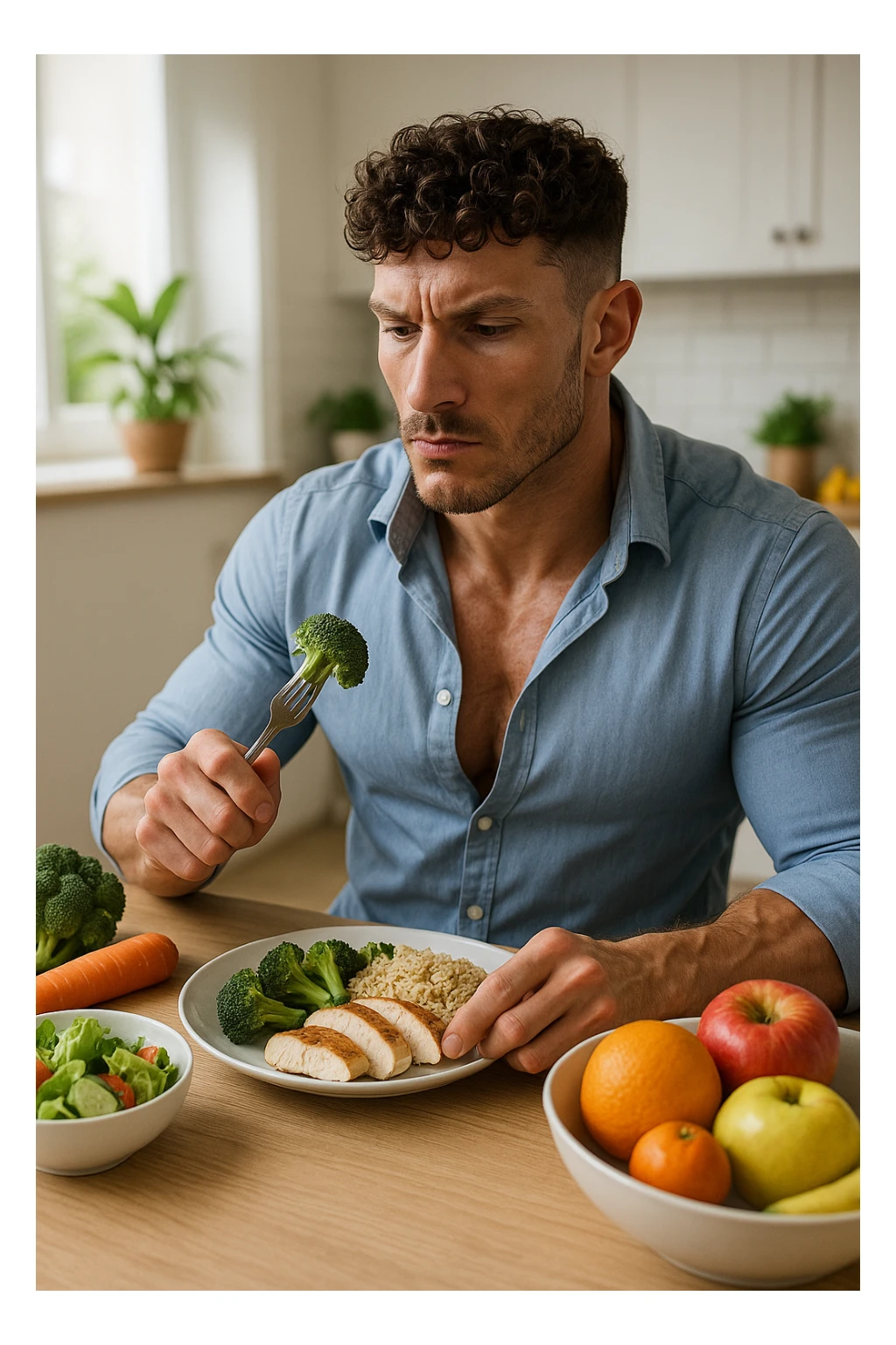 UOMO IN FASE DI DEFINIZIONE CHE FA LA DIETA sticker