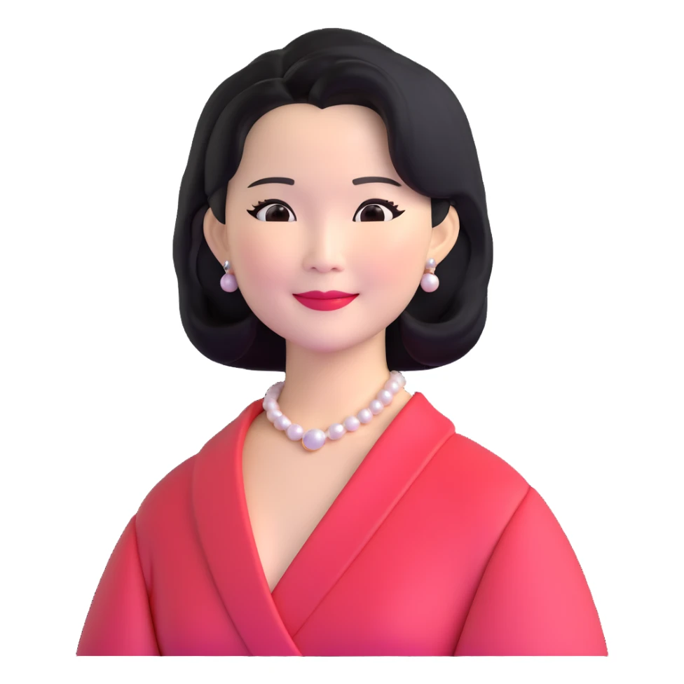 Teresa Teng iconic Asian singer with elegant look, upper body sticker