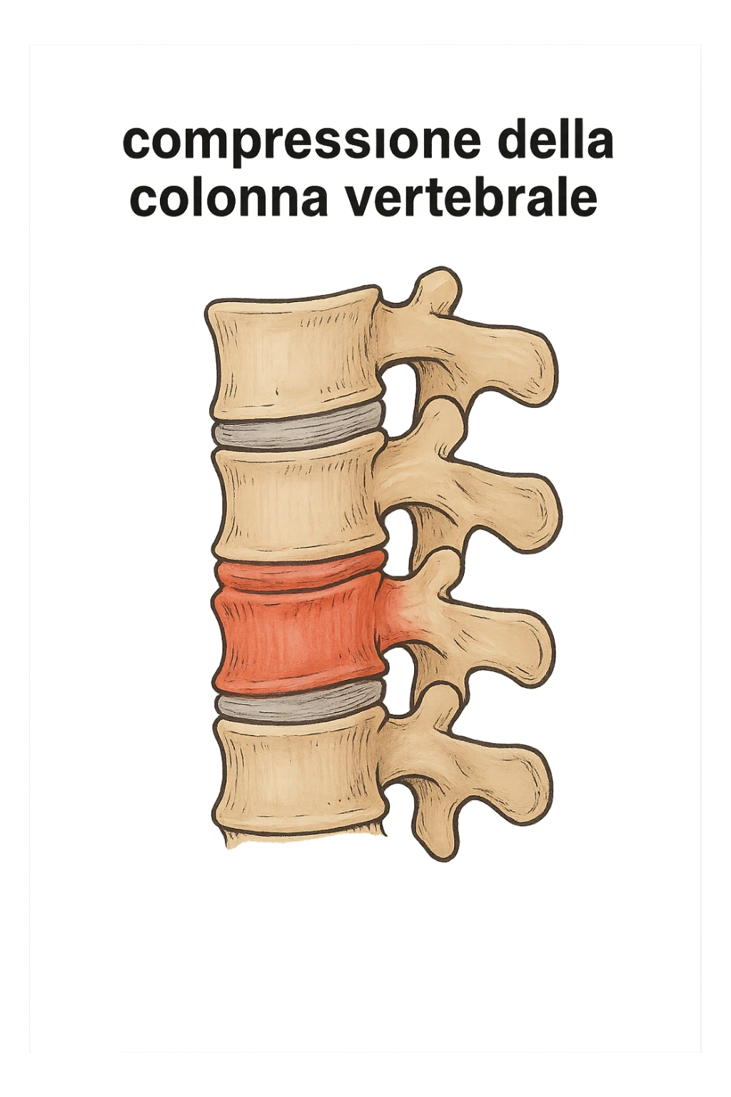 Compressione della colonna vertebrale sticker