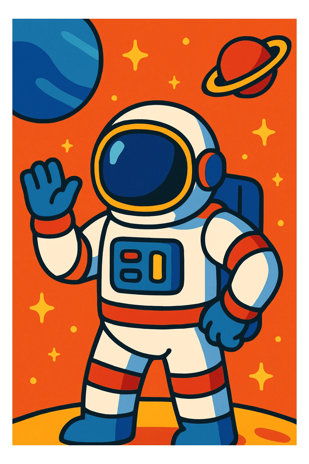 astronaut sticker