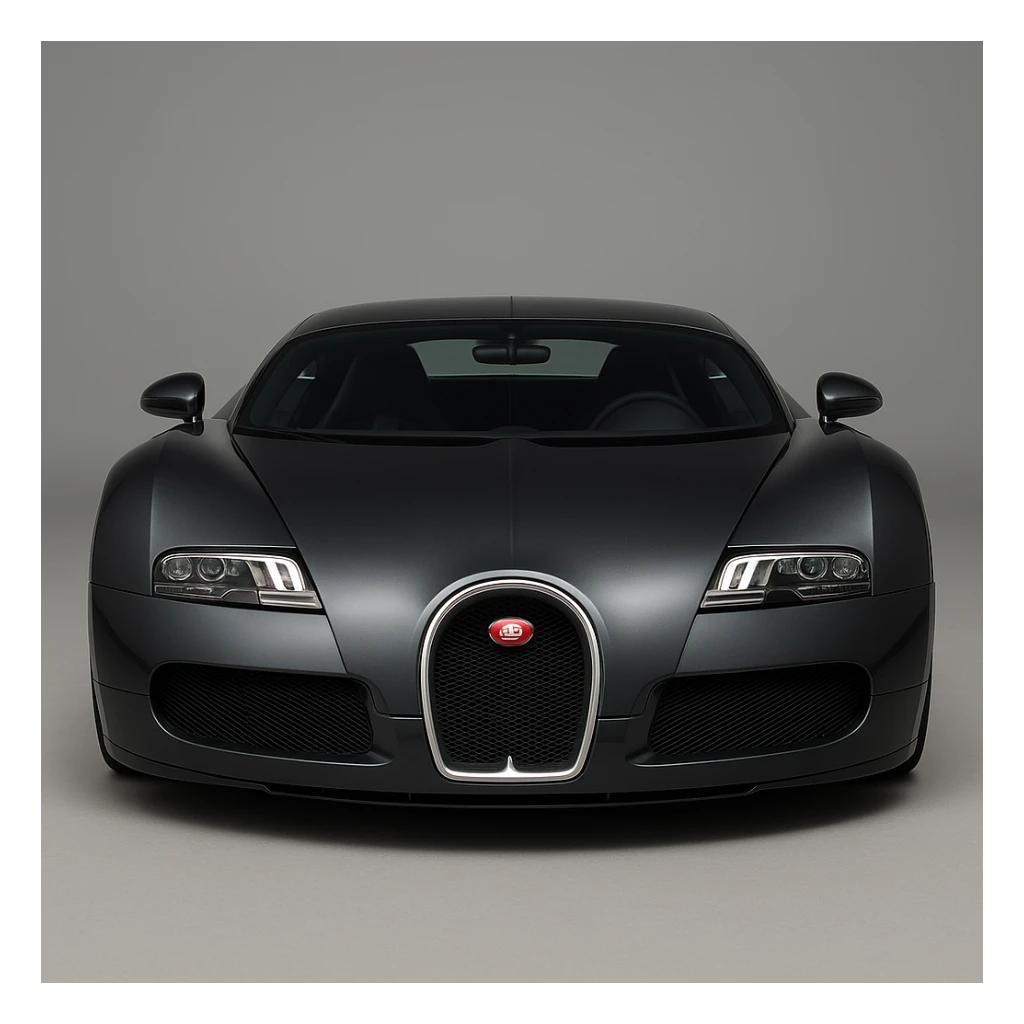 Bugatti Veyron front view, luxury car, sleek and aerodynamic sticker