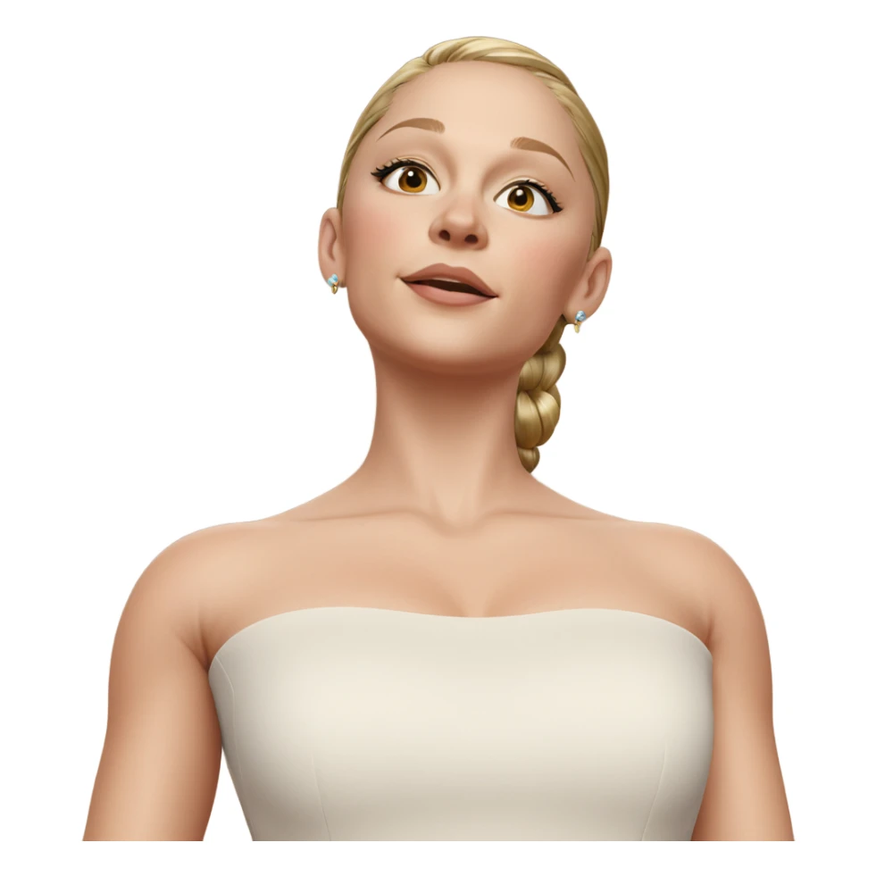 girl in dress with earrings sticker