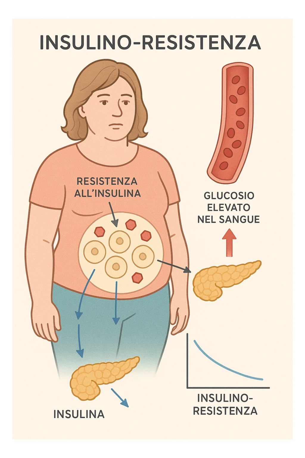 donna con insulino resistenza e molto specifica in italiano sticker