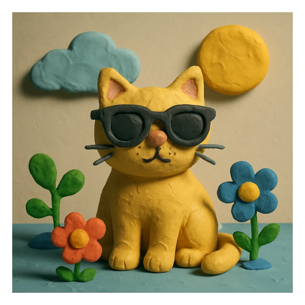 cat wearing sunglasses sticker