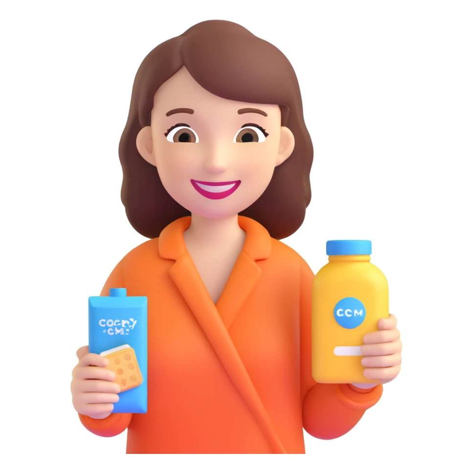 woman promoting a product to customers outdoors sticker