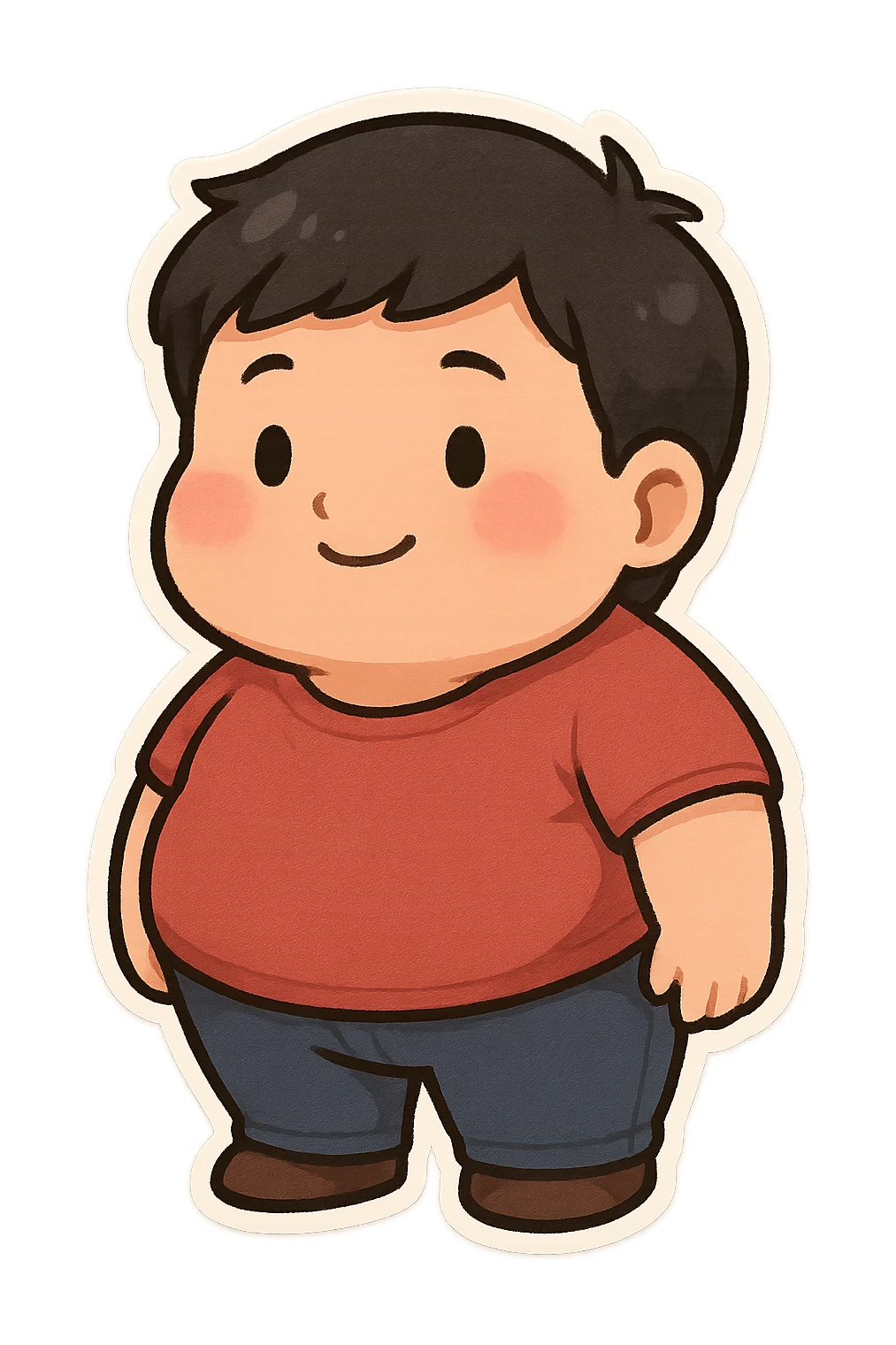 Person with big back sticker