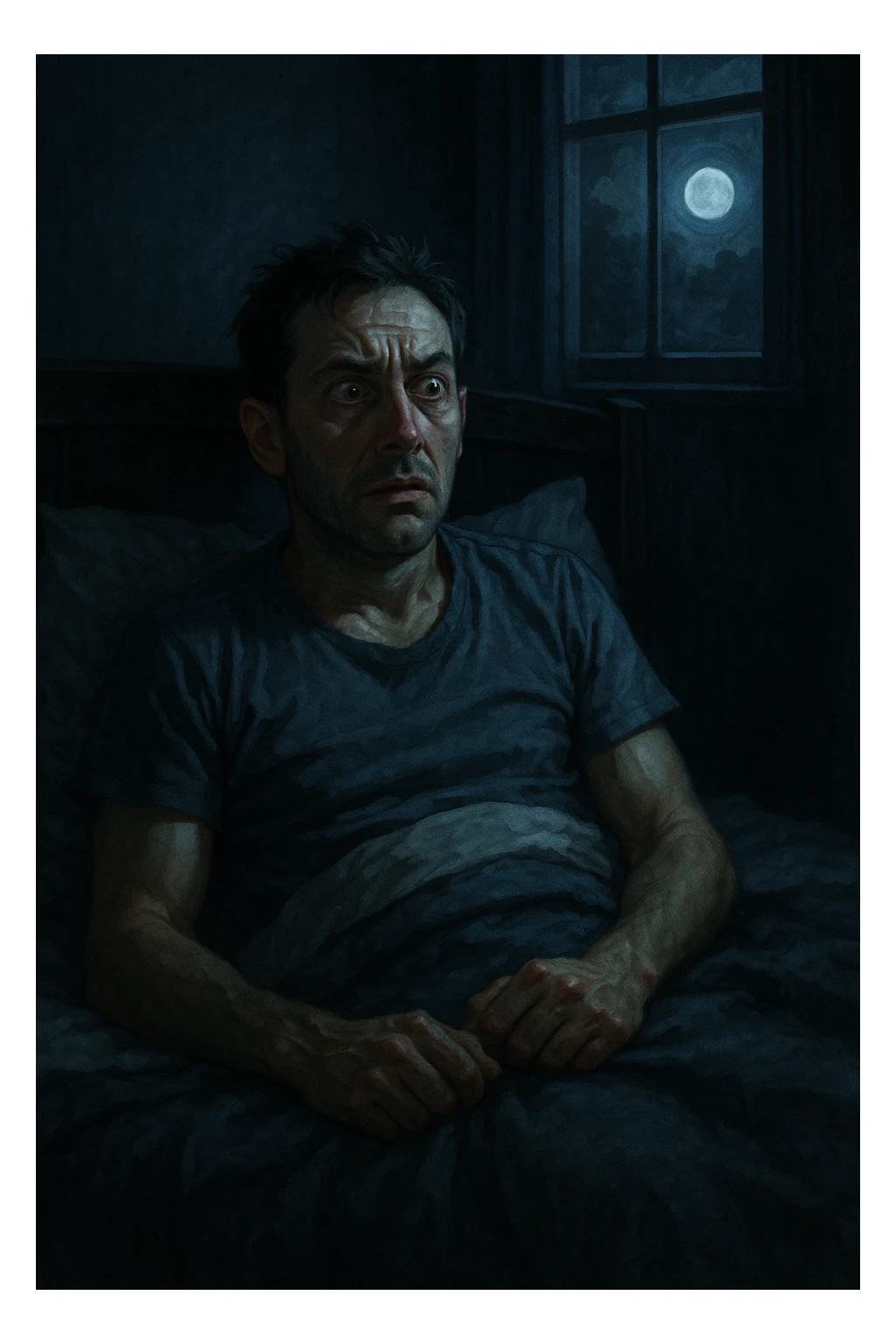 uomo insonnia, si agita durante la notte sticker