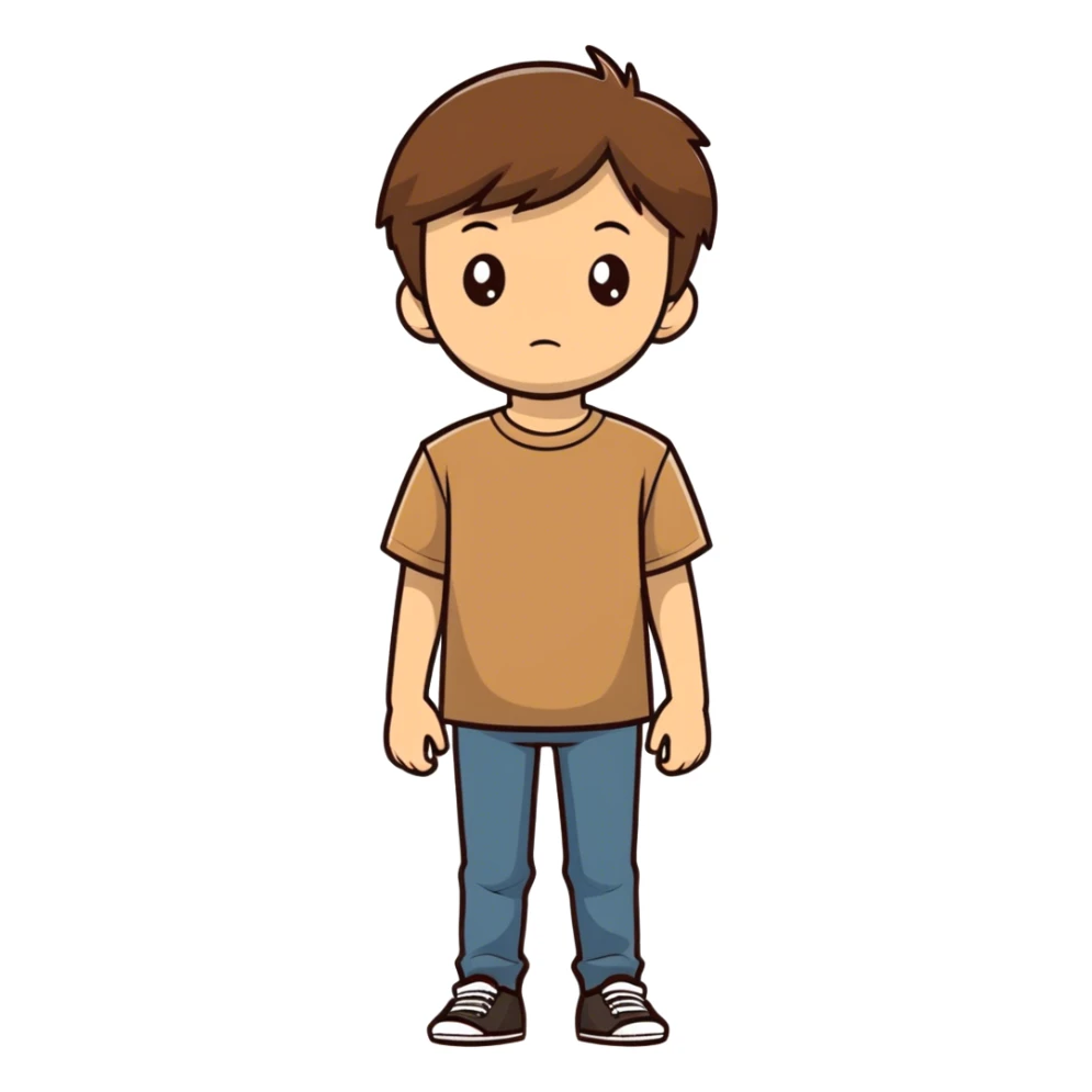 realistic portrait of boy sticker