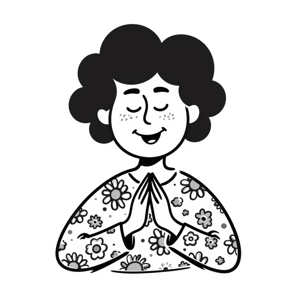 grandma with a big smile sticker