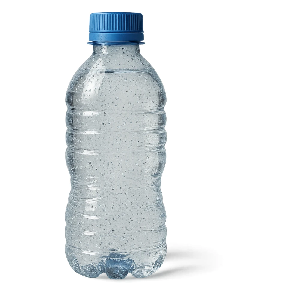 bottiglietta di acqua, iperrealistico 4k sticker