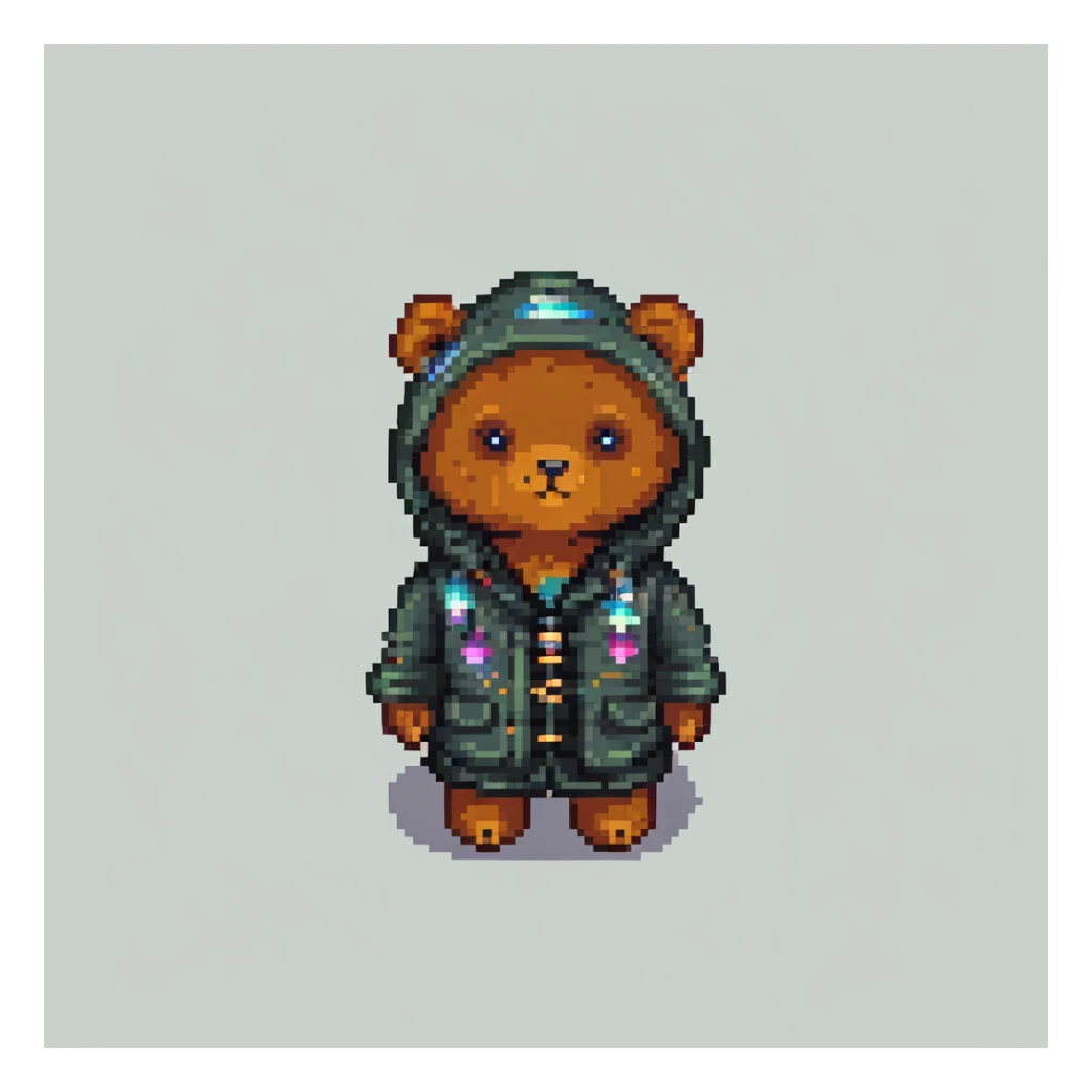 cute bear inspired by awakening sage from Black Desert Online sticker