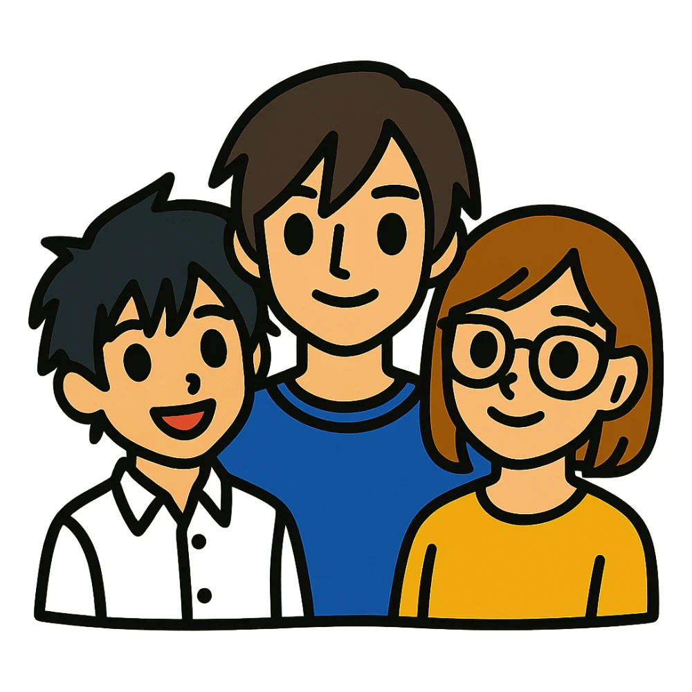 emoji combining Hiro, Miyamura, and Kanata Asai sticker
