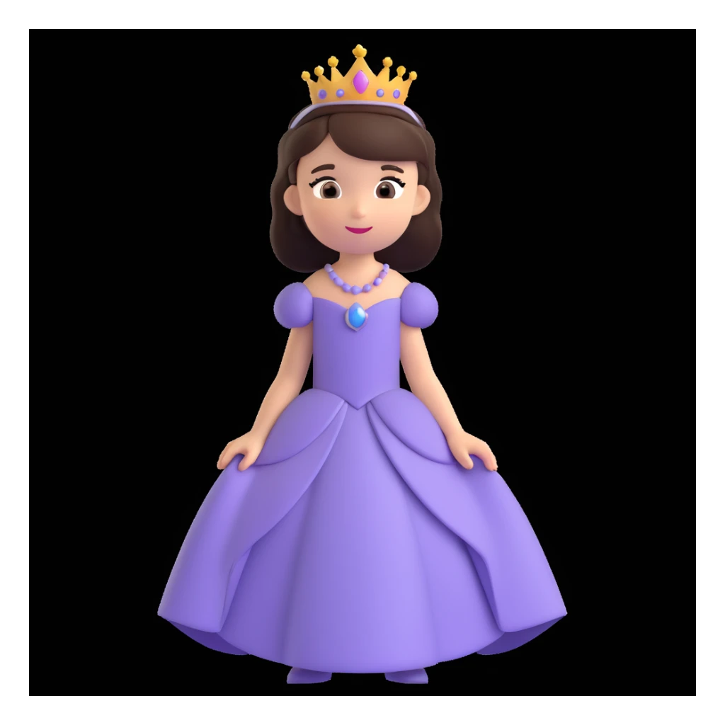 girls in a princess dress sticker