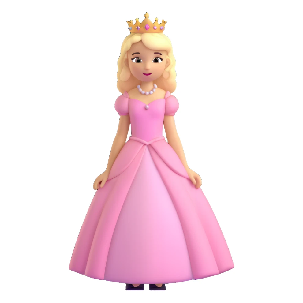 blonde princess with light pink dress sticker