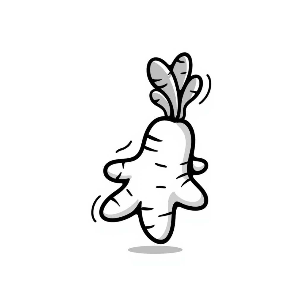 Ginger root with healing properties, hand drawn anti-inflammatory herb sticker