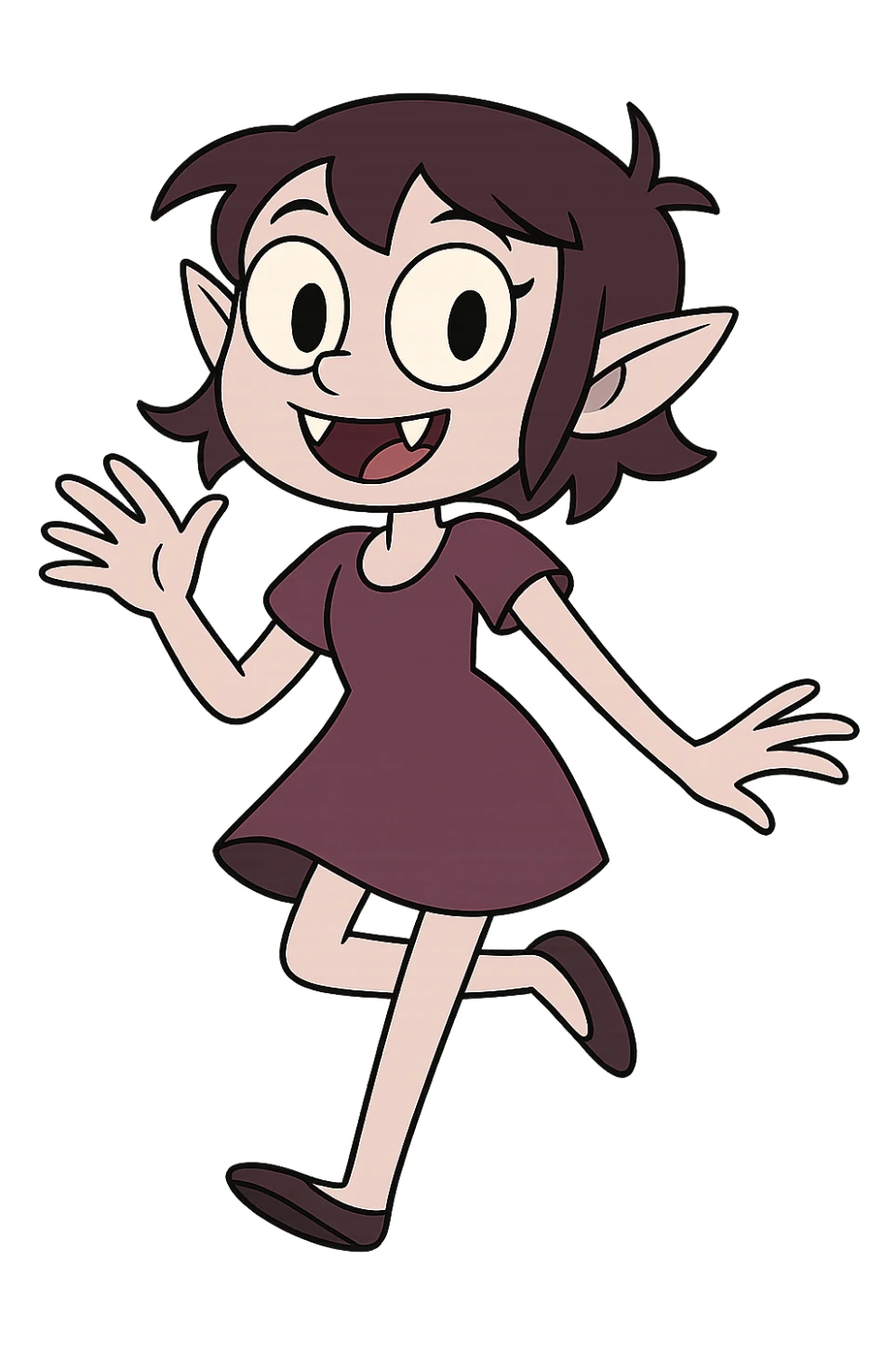Remove the background, keep the vampire girl in cartoon style with transparent background, focus on a clean cartoon style character with no background. sticker