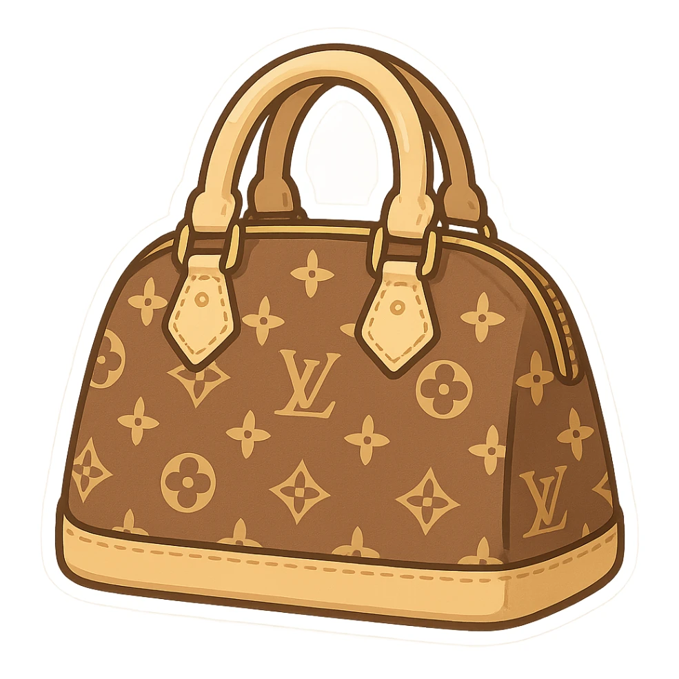 Luxury LV handbag sticker