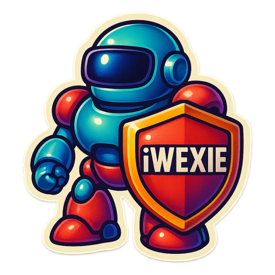 Lets do something else now. can you show me a iWexie shield robot sticker