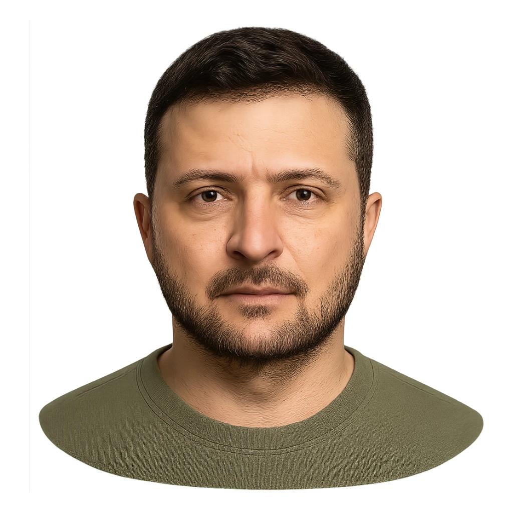 Zelenskyy emoji in realistic style sticker