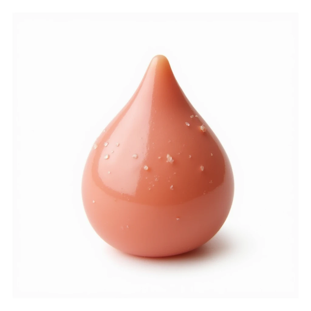 realistic teardrop-shaped candy, isolated on transparent background, no visible background sticker
