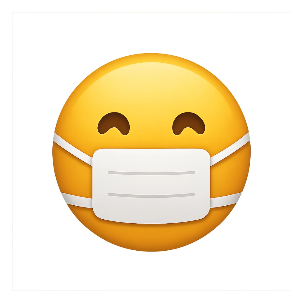 face with medical mask emoji sticker