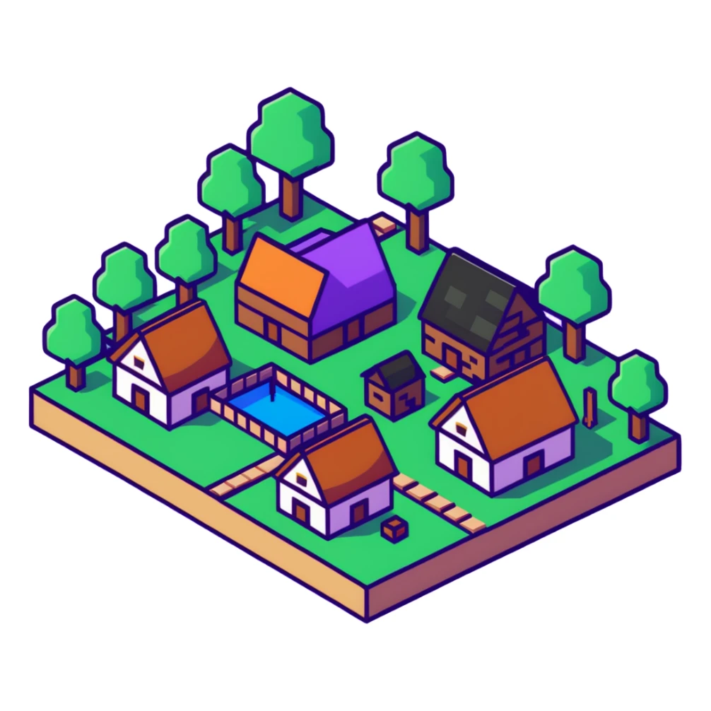 Minecraft village sticker