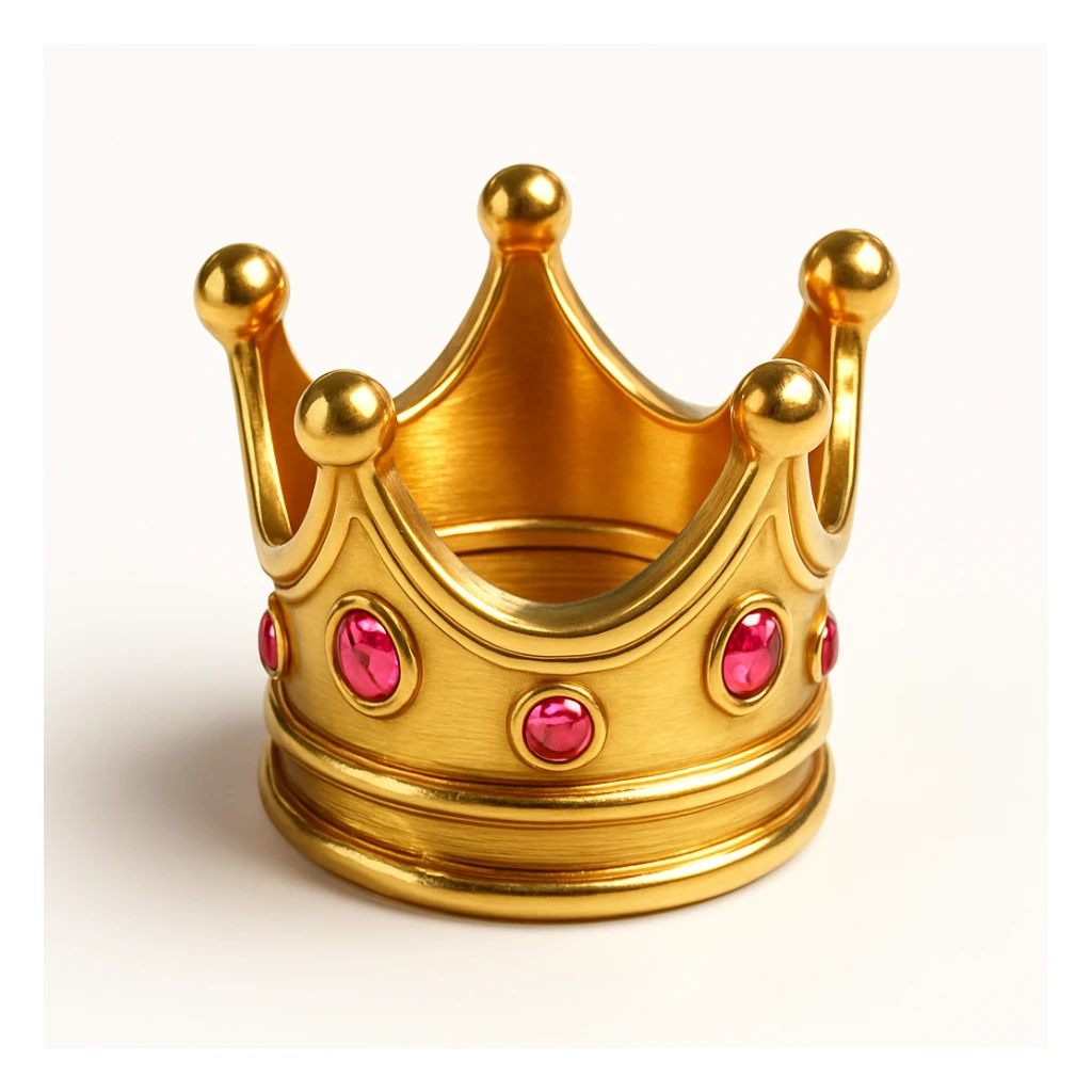 small crown golden with pink gems sticker