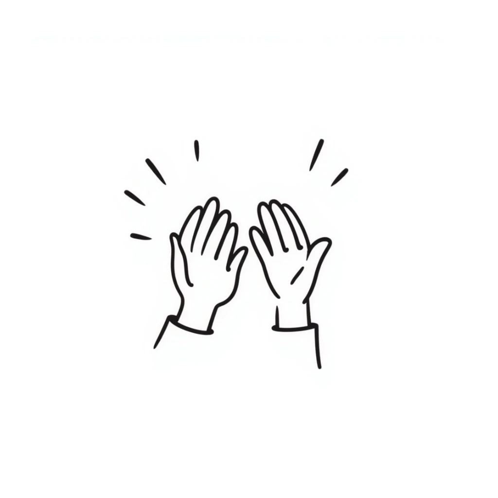 clapping hands sticker