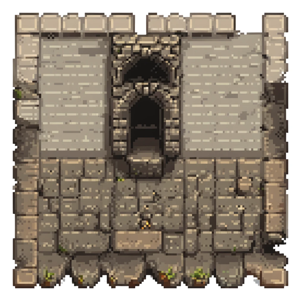 pixel art stone tile, top-down, 16x16 style, simple shading, classic game look sticker