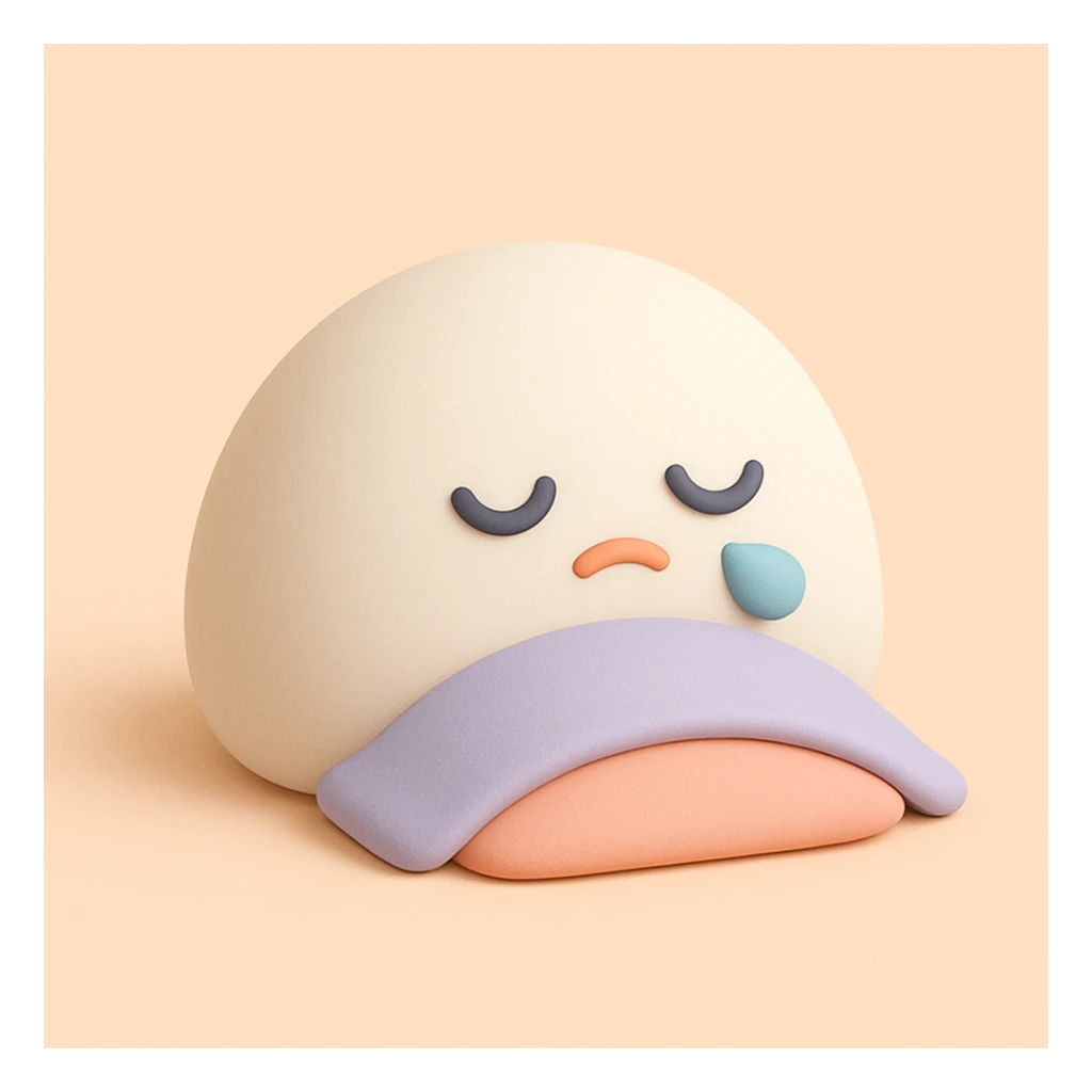 a sleepy mochi character with a tiny blanket, mochi style, soft colors sticker