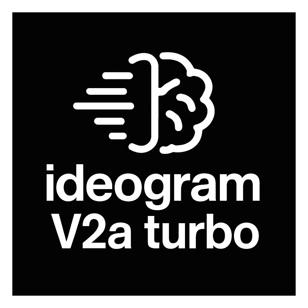 recreate this logo with text of "ideogram V2a turbo", MAKE IT FIT IN SQAURE  sticker