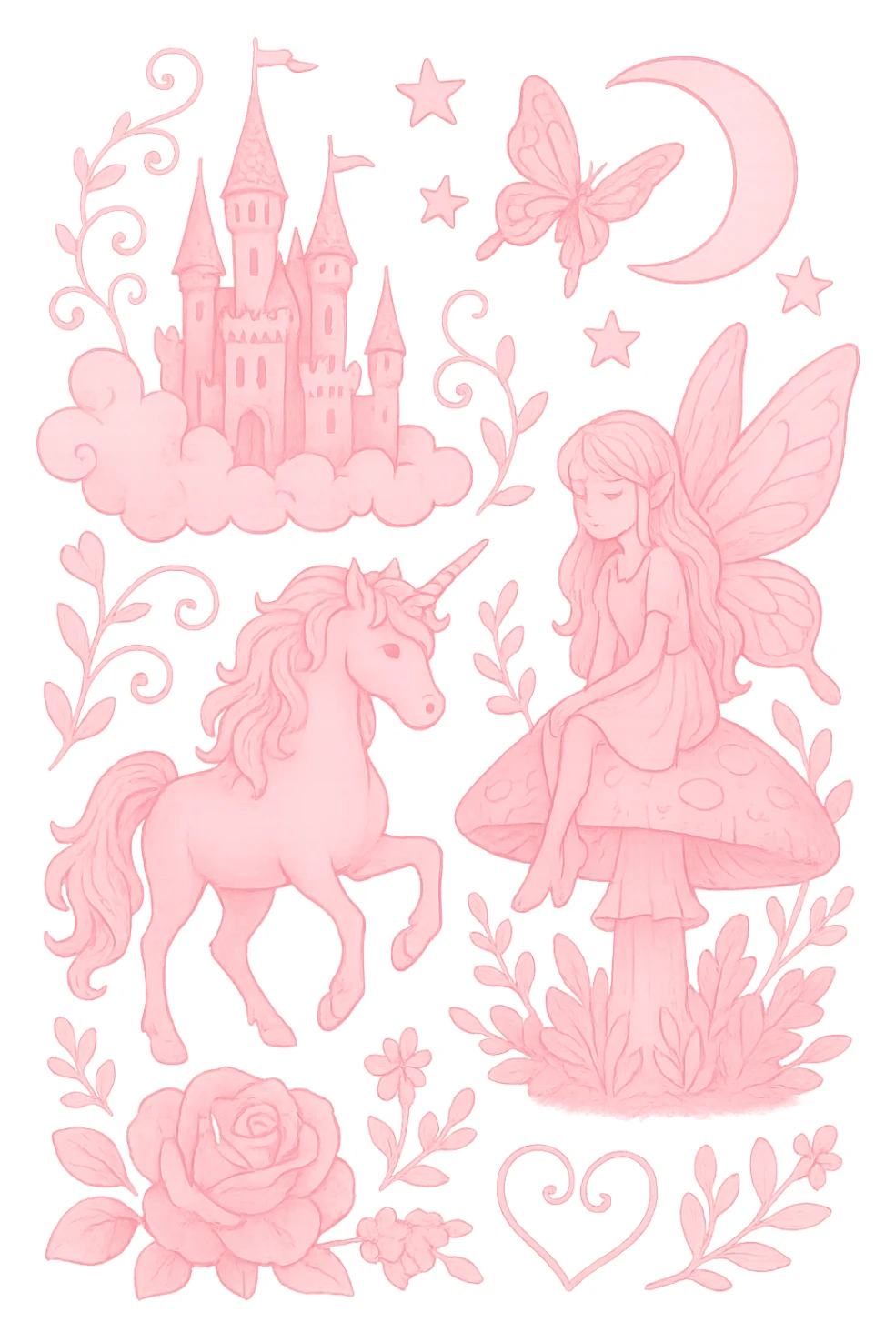 pink fantasy, no background sticker