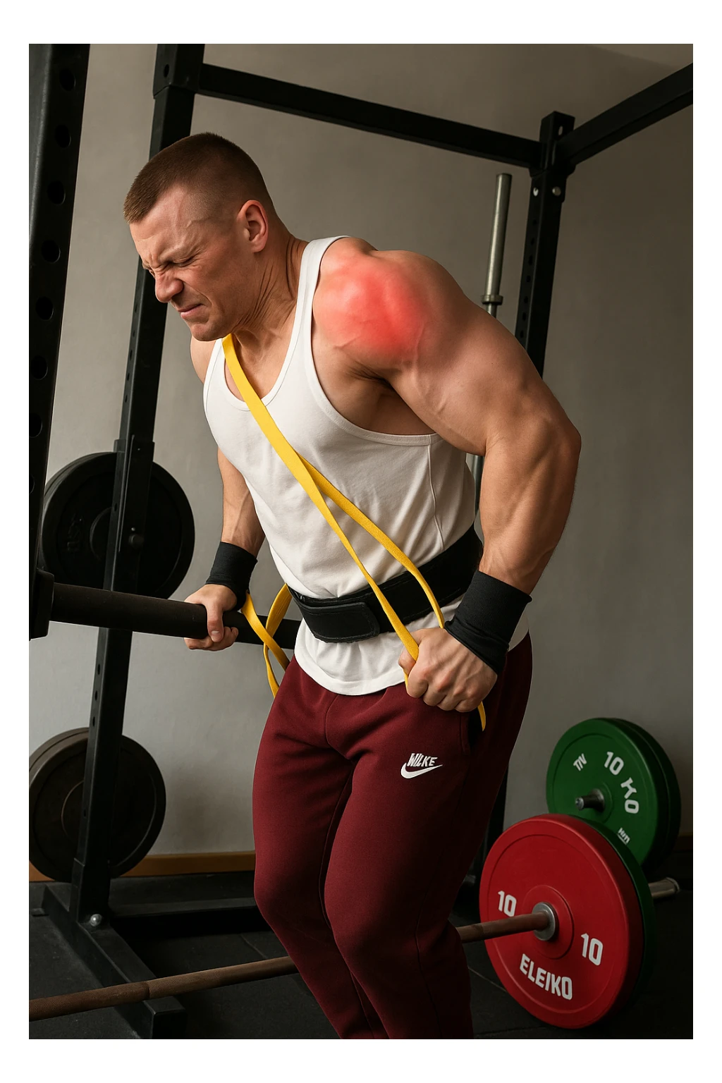 Dolore nel dip per allenamento con troppo volume e troppa frequenza sticker