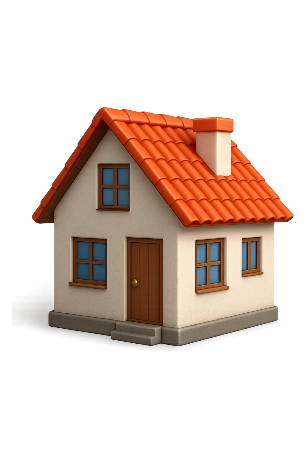 emoji stile iphone di una casetta, IPERREALISTICO 4K sticker