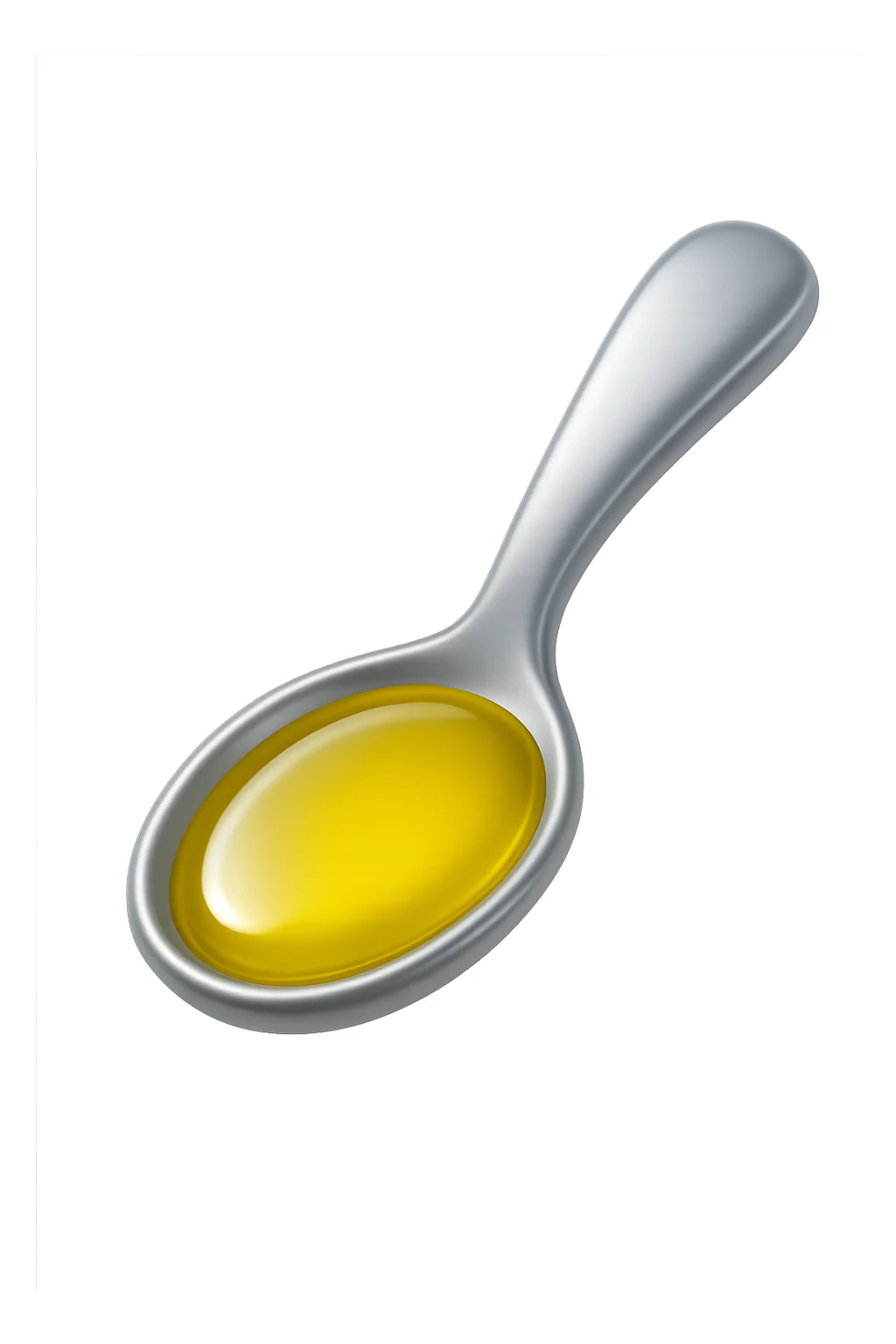 emoji 3d stile iphone che rappresenta un cucchiaio di olio evo 3d sticker