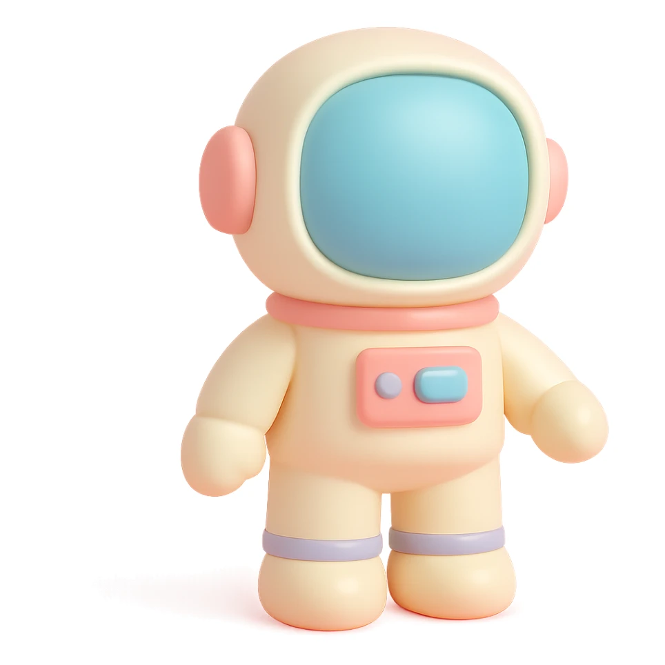 astronaut character sticker