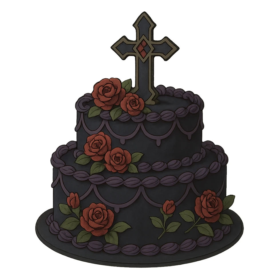 gothic cake sticker