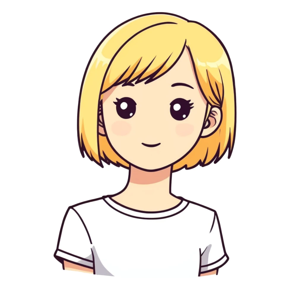 realistic portrait of blonde girl sticker