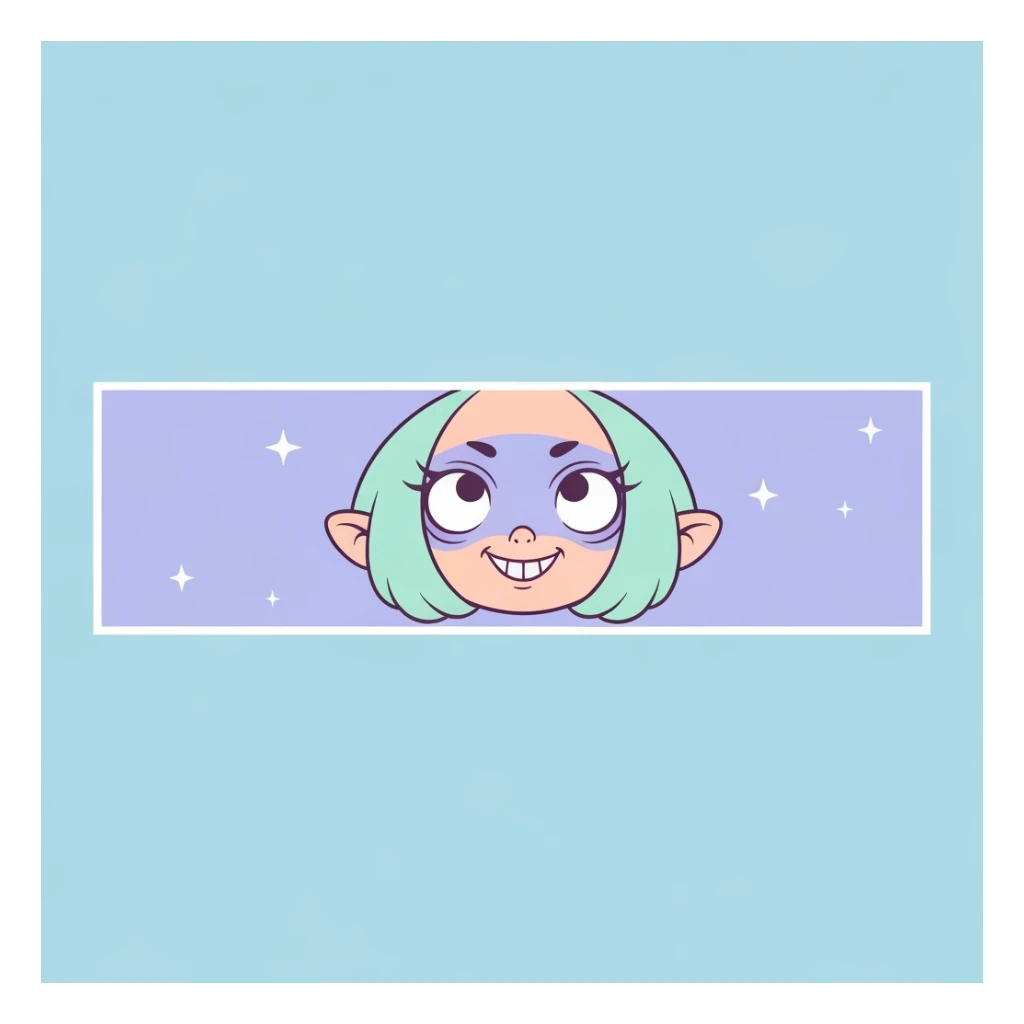 pastel horror banner, cute, expressive, minimal, variation 1 sticker