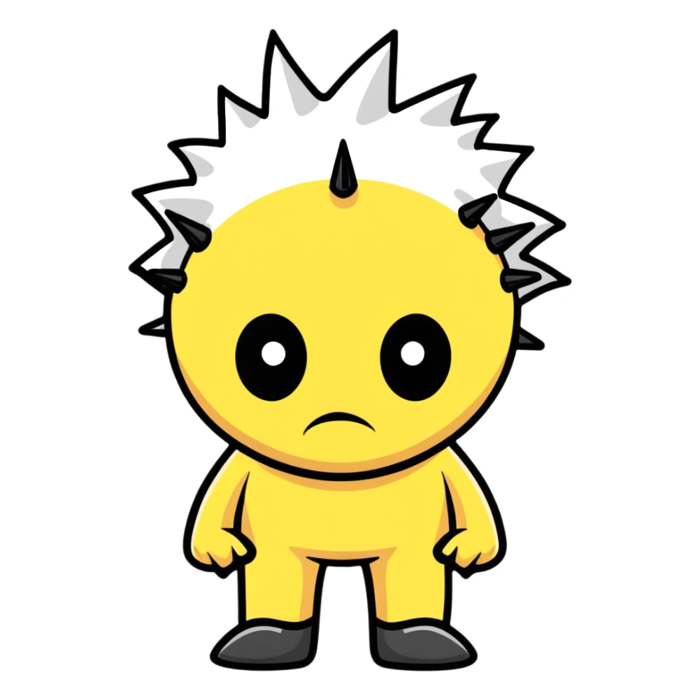 person with spikes through eyes like steel inquisitor sticker