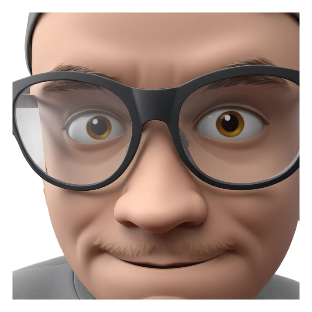 close-up of boy in glasses sticker