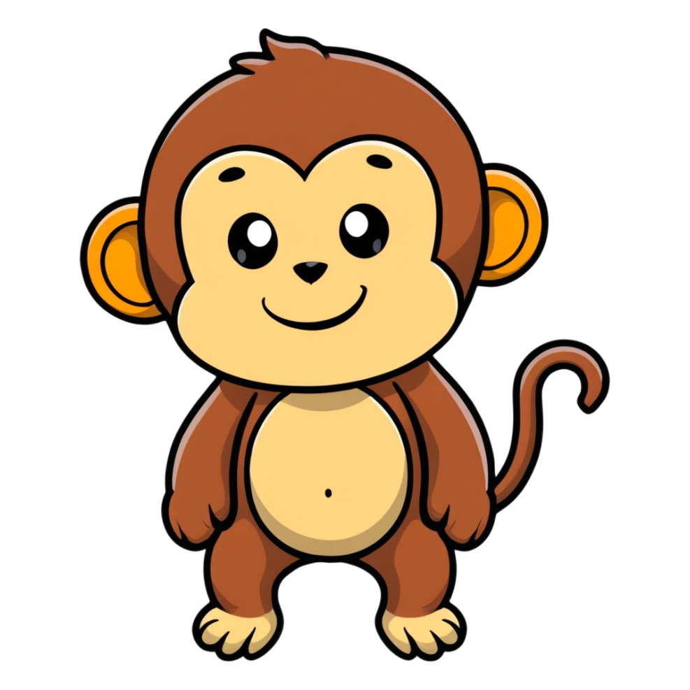 happy monkey sticker