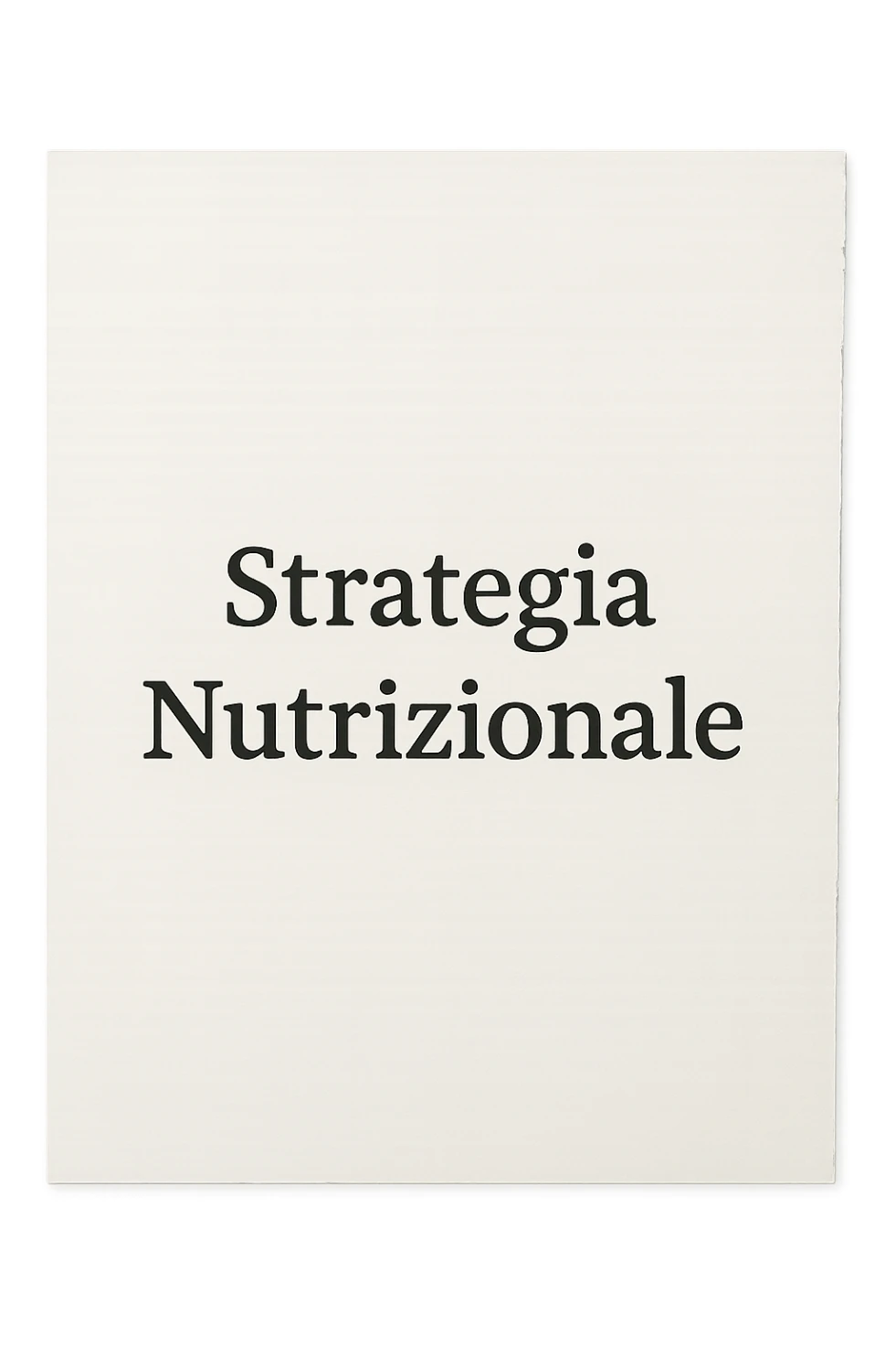 foglio con scritto "Strategia Nutrizionale" sticker