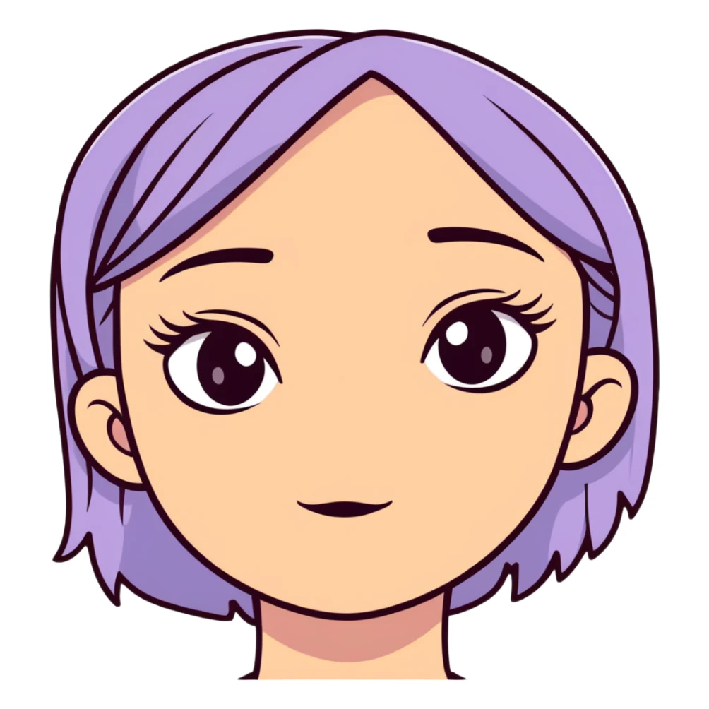 girl with eyes close together on face sticker