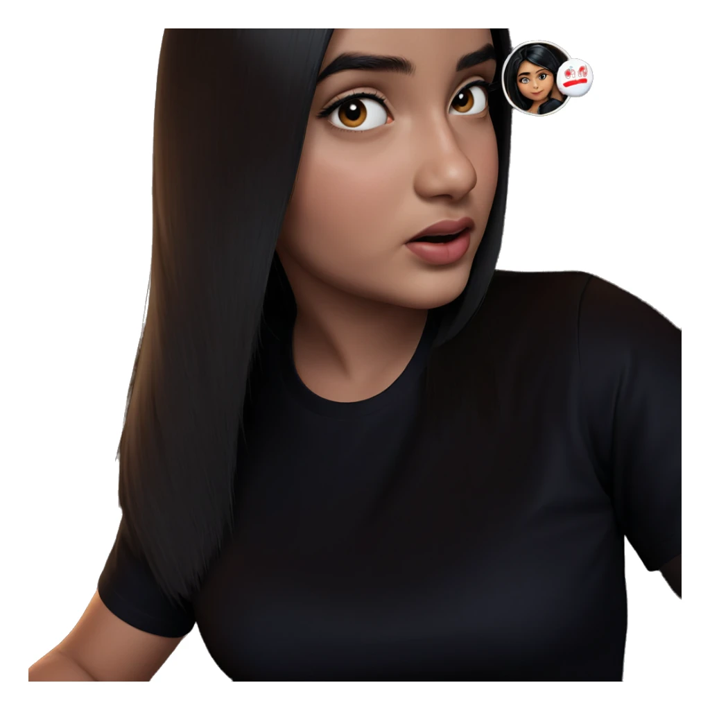 realistic portrait of girl sticker