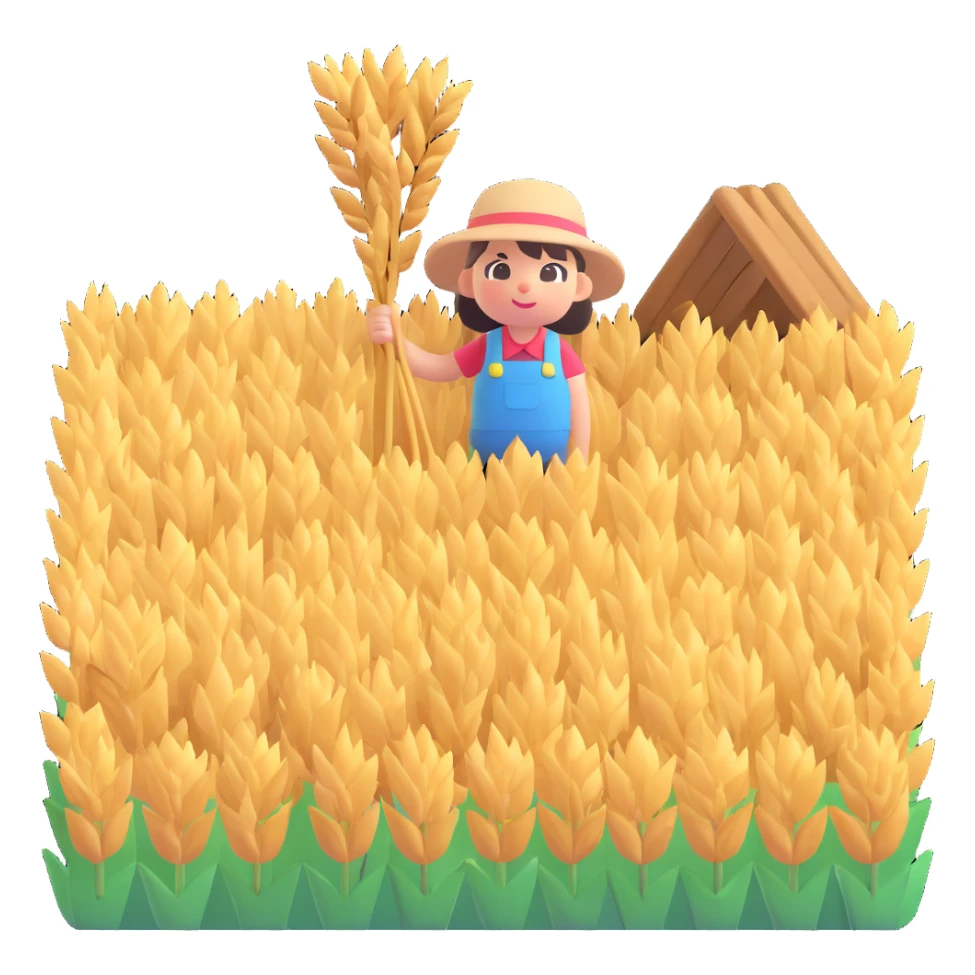animal crossing character, little guy that harvest wheat sticker