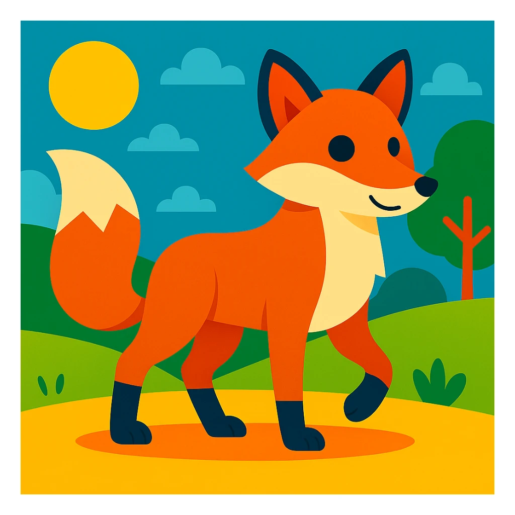 Red fox sticker