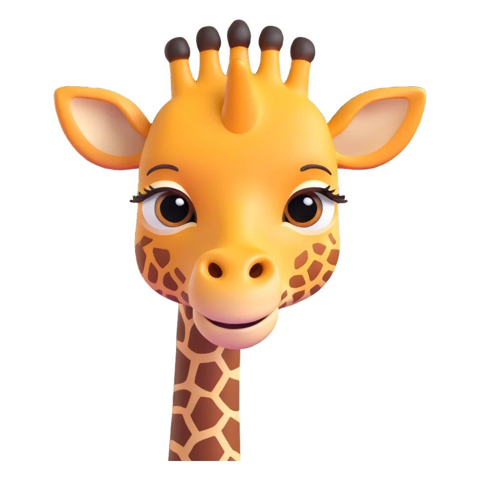 A deadpan giraffe staring straight ahead with half-lidded eyes, a flat mouth, and zero enthusiasm. The expression should scream 'really?' or 'bruh.' Use sharp, angled eyebrows and minimal details for maximum sarcasm. sticker