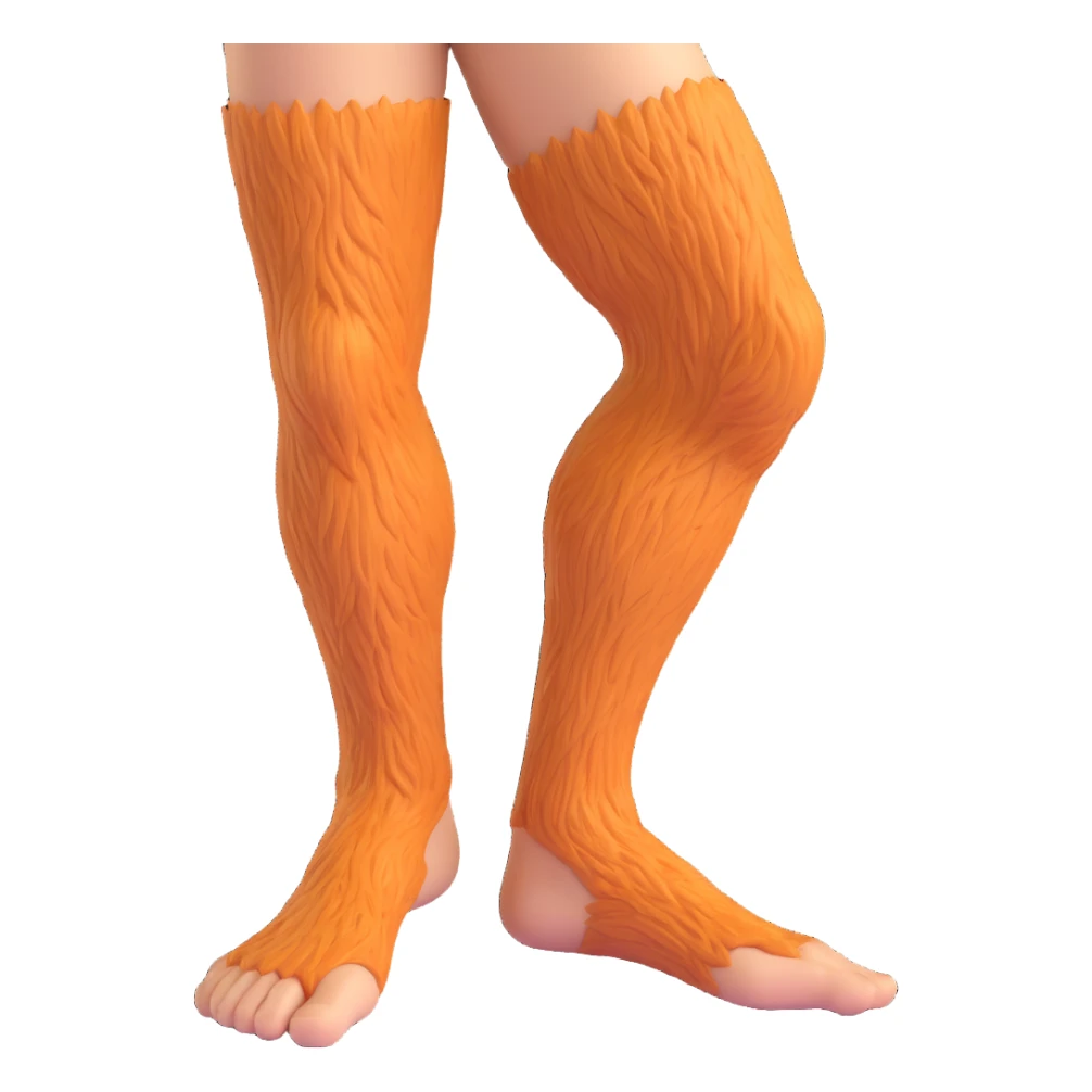 a hairy man's leg, 3D style, realistic, detailed, natural skin texture sticker